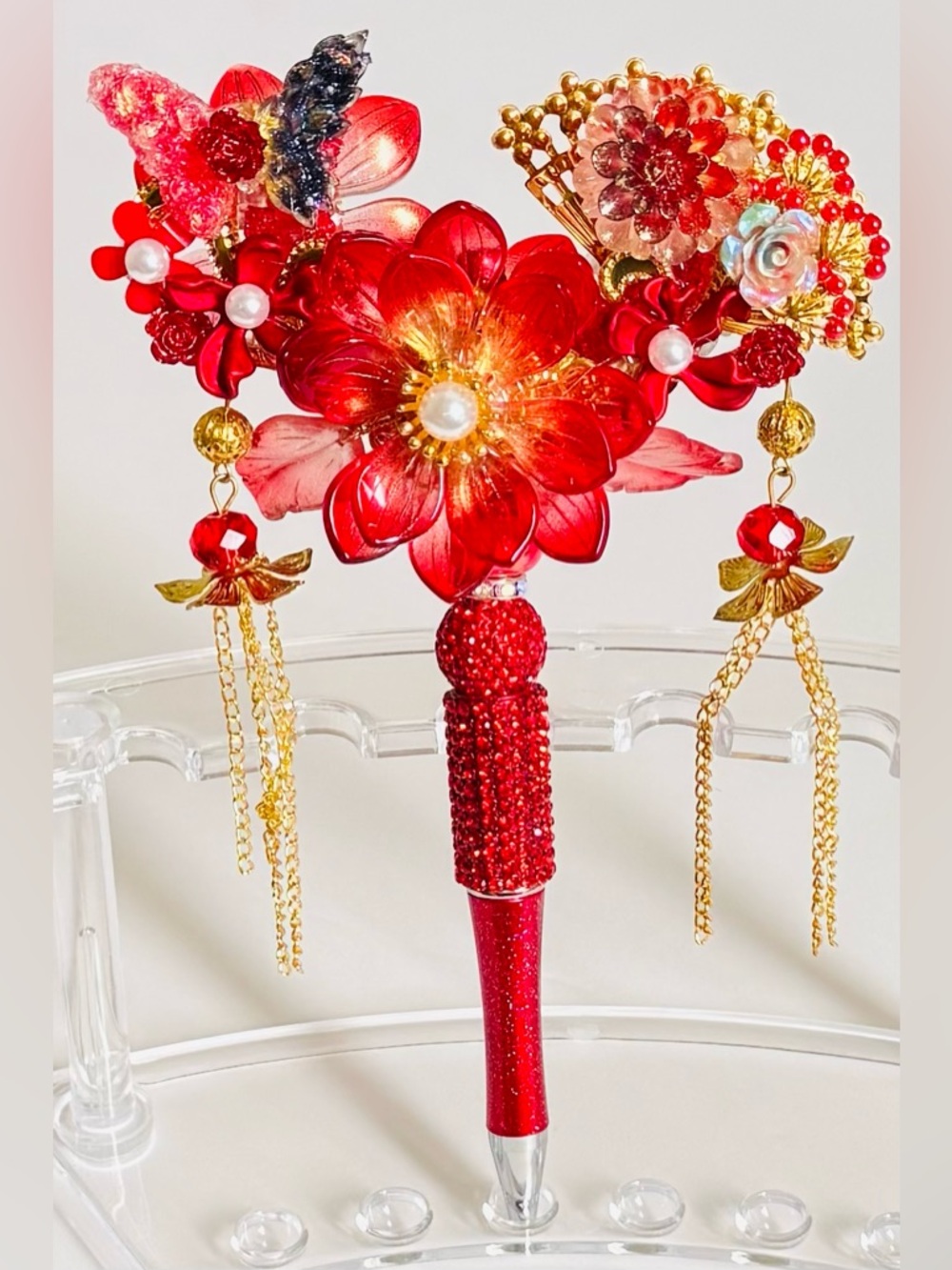 Red Flower Moon Pen